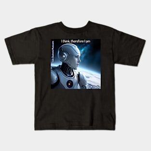 AI Robot I Think Therefore I Am - IEM Radio Indie Electronic Music Kids T-Shirt